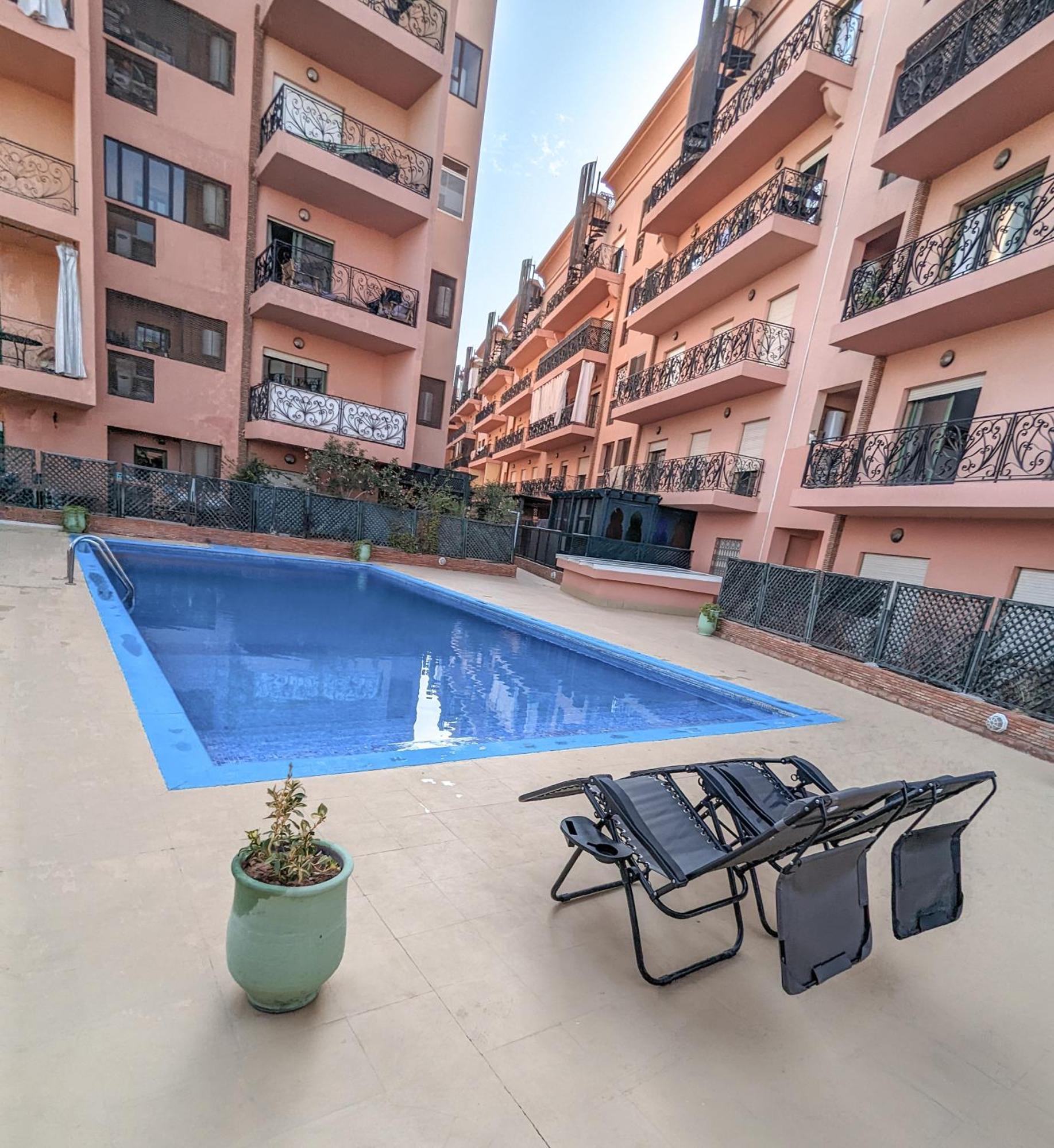 Apartement Panoramic View Majorelle Garden With Pool Марракеш Екстер'єр фото